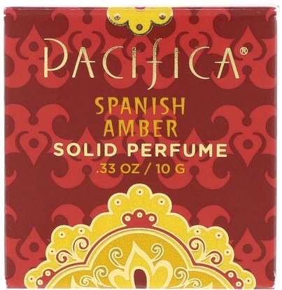 حمام، الجمال، العطور، بخاخ العطور Pacifica, Solid Perfume, Spanish Amber.33 oz (10 g)