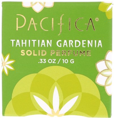 حمام، الجمال، العطور، بخاخ العطور Pacifica, Solid Perfume, Tahitian Gardenia.33 oz (10 g)
