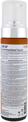 حمام، الجمال، دباغة النفس غسول Pro Tan USA, Instant Physique Bronze, Top Coat, with Applicator, 7 fl oz (207 ml)