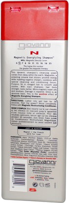 حمام، الجمال، الشامبو، الشعر، فروة الرأس، مكيف Giovanni, Magnetic Energizing Shampoo, 8.5 fl oz (250 ml)