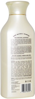حمام، الجمال، الشامبو، الشعر، فروة الرأس، مكيف Jason Natural, Pure Natural Shampoo, Volumizing Lavender, 16 fl oz (473 ml)
