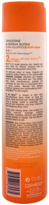 حمام، الجمال، هلام الاستحمام Giovanni, 2Chic, Ultra-Voluptuous Body Wash, for All Skin Types, Tangerine & Papaya Butter, 10.5 fl oz (310 ml)