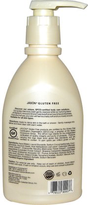 حمام، الجمال، هلام الاستحمام Jason Natural, Gluten Free Body Wash, Fragrance Free, 30 fl oz (887 ml)