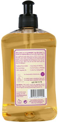 حمام، الجمال، الصابون A La Maison de Provence, Hand & Body Soap, Rose Lilac, 16.9 fl oz (500 ml)