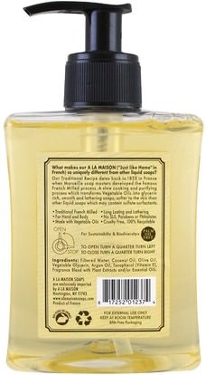 حمام، الجمال، الصابون A La Maison de Provence, Liquid Soap For Hand & Body, Sweet Almond, 10 fl oz (300 ml)