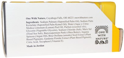 حمام، الجمال، الصابون، حمام أرجان One with Nature, Dead Sea Mineral Soap, Lemon Verbena, 6 Bars, 4 oz Each