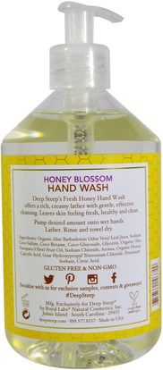حمام، الجمال، الصابون Deep Steep, Fresh Honey, Honey Hand Wash, Honey Blossom, 17.6 fl oz (520 ml)