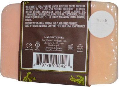 حمام، الجمال، الصابون Hugo Naturals, Handcrafted Soap, Grapefruit, 4 oz (113 g)