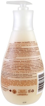 حمام، الجمال، الصابون Live Clean, Moisturizing Liquid Hand Soap, Coconut Milk, 17 fl oz (500 ml)