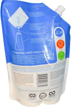 حمام، الجمال، الصابون، طريقة الغيارات Method, Foaming Hand Wash Refill, Sea Minerals, 28 fl oz (828 ml)