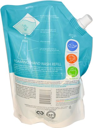 حمام، الجمال، الصابون، طريقة الغيارات Method, Foaming Hand Wash Refill, Waterfall, 28 fl oz (828 ml)