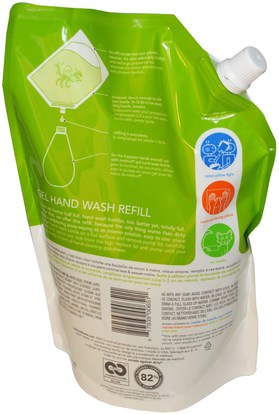 حمام، الجمال، الصابون، طريقة الغيارات Method, Gel Hand Wash Refill, Green Tea + Aloe, 34 fl oz (1 L)