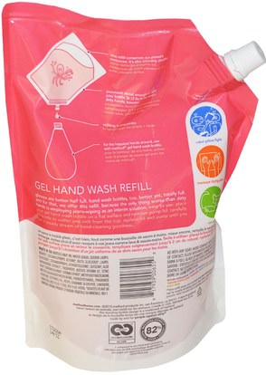 حمام، الجمال، الصابون، طريقة الغيارات Method, Gel Hand Wash Refill, Pink Grapefruit, 34 fl oz (1 l)