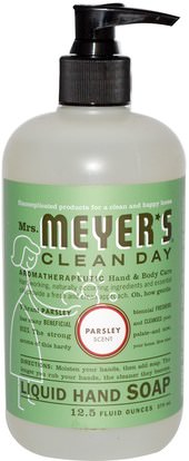 حمام، الجمال، الصابون Mrs. Meyers Clean Day, Liquid Hand Soap, Parsley Scent, 12.5 fl oz (370 ml)