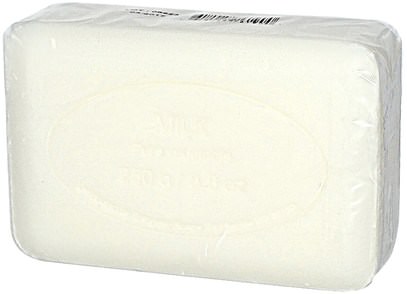 حمام، الجمال، الصابون، زبدة الشيا European Soaps, LLC, Pre de Provence, Bar Soap, Milk, 8.8 oz (250 g)