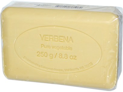 حمام، الجمال، الصابون، زبدة الشيا European Soaps, LLC, Pre de Provence Bar Soap, Verbena, 8.8 oz (250 g)
