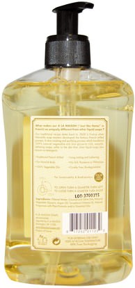 حمام، الجمال، الصابون، هلام الاستحمام A La Maison de Provence, Hand and Body Liquid Soap, Sweet Almond, 16.9 fl oz (500 ml)