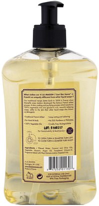 حمام، الجمال، الصابون، هلام الاستحمام A La Maison de Provence, Hand and Body Soap, Fig and Basil, 16.9 fl oz (500 ml)