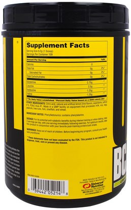 بكا (متفرعة سلسلة الأحماض الأمينية) Universal Nutrition, BCAA Stack, Lemon Lime, 2.2 lb (1 kg)