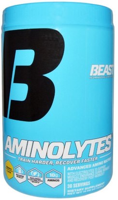 Beast Sports Nutrition, Aminolytes, Advanced Amino Matrix, Pineapple Flavor, 15.08 oz (428 g) ,والرياضة، والرياضة، والعضلات