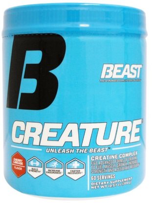 Beast Sports Nutrition, Creature Powder, Cherry Limeade, 10.57 oz (300 g) ,والرياضة، ومسحوق الكرياتين، والرياضة