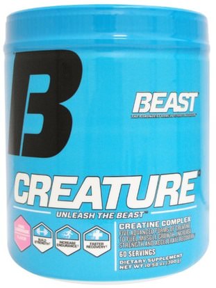 Beast Sports Nutrition, Creature Powder, Pink Lemonade, 10.58 oz (300 g) ,والرياضة، ومسحوق الكرياتين، والرياضة