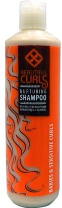 Beautiful Curls, Nurturing Shampoo, Babies & Sensitive Curls, 12 fl oz (350 ml) ,حمام، الجمال، شعر، فروة الرأس، الشامبو، مكيف، زبدة الشيا