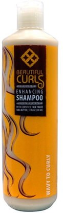 Beautiful Curls, Shea Butter Enhancing Shampoo, Wavy to Curly, 12 fl oz (350 ml) ,حمام، الجمال، الشعر، فروة الرأس، الشامبو، مكيف