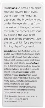 الجمال، كريمات العين Acure Organics, Tightening Eye Contour, Seaweed + Hibiscus Stem Cells.5 fl oz (14.7 ml)