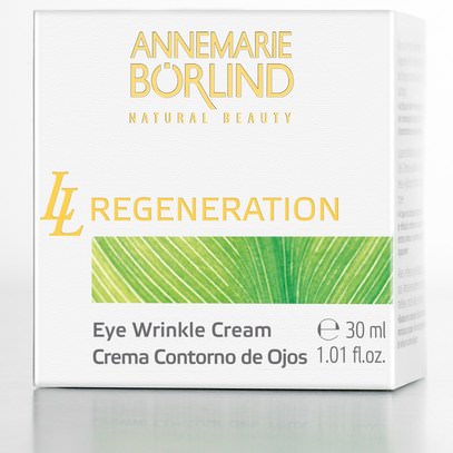 الجمال، كريمات العين، ليرة لبنانية تجديد سلسلة مكافحة الشيخوخة AnneMarie Borlind, LL Regeneration, Eye Wrinkle Cream, 1.01 fl oz (30 ml)