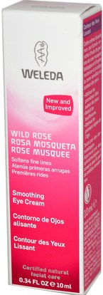 الجمال، كريمات العين Weleda, Wild Rose, Smoothing Eye Cream, 0.34 fl oz (10 ml)
