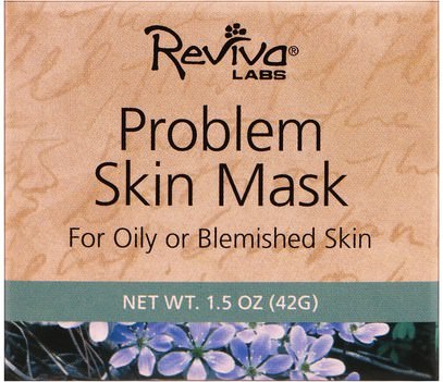 الجمال، العناية بالوجه، حب الشباب، نوع الجلد حب الشباب الجلد المعرضة Reviva Labs, Problem Skin Mask, 1.5 oz (42 g)