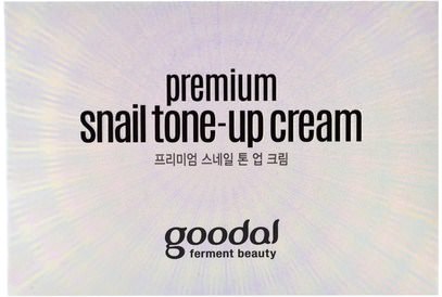 الجمال، العناية بالوجه، الكريمات المستحضرات، الأمصال، الصحة، العناية بالبشرة Goodal, Premium Snail Tone-Up Cream, 1.69 fl oz (50 ml)