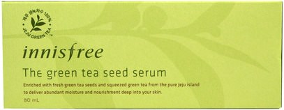 الجمال، العناية بالوجه، الكريمات المستحضرات، الأمصال Innisfree, The Green Tea Seed Serum, 80 ml