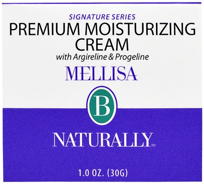 الجمال، العناية بالوجه، الكريمات المستحضرات، الأمصال Mellisa B. Naturally, Premium Moisturizing Cream, 1 oz (30 g)
