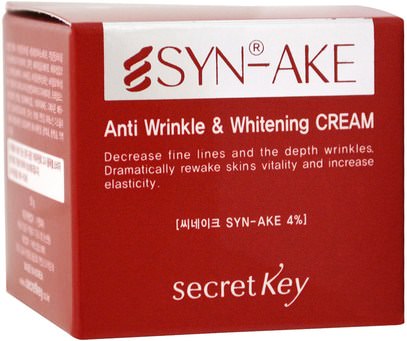 الجمال، العناية بالوجه، الكريمات المستحضرات، الأمصال، كريمات التجاعيد Secret Key, Anti Wrinkle & Whitening Cream, 1.76 ml (50 g)
