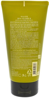 الجمال، العناية بالوجه، المنظفات الوجه، حمام Innisfree, Olive Real Cleansing Foam, 150 ml