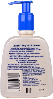 الجمال، العناية بالوجه، منظفات الوجه Cetaphil, Daily Facial Cleanser, 8 fl oz (237 ml)
