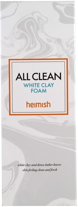 الجمال، العناية بالوجه، منظفات الوجه Heimish, All Clean, White Clay Foam, 150 g