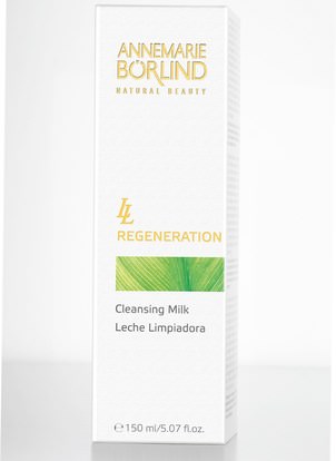 الجمال، العناية بالوجه، منظفات الوجه، ليرة لبنانية تجديد سلسلة مكافحة الشيخوخة AnneMarie Borlind, LL Regeneration, Cleansing Milk, 5.07 fl oz (150 ml)