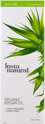 الجمال، العناية بالوجه InstaNatural, Organic Argan Oil, Skin Care, 4 fl oz (120 ml)