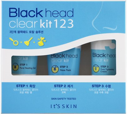 الجمال، العناية بالوجه Its Skin, Black Head Clear Kit 123, 3 Pieces