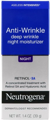 الجمال، العناية بالوجه Neutrogena, Anti-Wrinkle Deep Wrinkle Night Moisturizer, Night, 1.4 oz (39 g)
