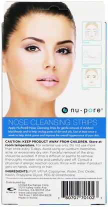 الجمال، العناية بالوجه Nu-Pore, Nose Cleansing Strips, 3 Strips