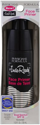 الجمال، العناية بالوجه Physicians Formula, Inc., Face Primer, Broad Spectrum SPF 18, 10 fl oz (30 ml)