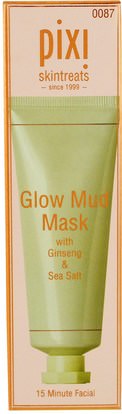 الجمال، العناية بالوجه Pixi Beauty, Glow Mud Mask, with Ginseng & Sea Salt, 1.01 fl oz (30 ml)