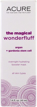 الجمال، العناية بالوجه، بشرة، أقنعة الوجه Acure Organics, The Magical Wonderfluff, Argan Plus Gardenia Stem Cell, 1.4 fl oz (41 ml)