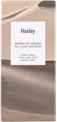 الجمال، العناية بالوجه، بشرة Huxley, Secret of Sahara, Light and More Oil, 30 ml