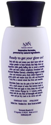 الجمال، العناية بالوجه، بشرة NXN, Nurture by Nature, Glow Remedy, Powder to Foam Exfoliator, All Skin Types, 2.1 oz (60 g)