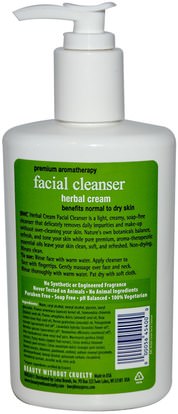 الجمال، العناية بالوجه، نوع الجلد الطبيعي لتجف الجلد Beauty Without Cruelty, Facial Cleanser, Herbal Cream, 8.5 fl oz (250 ml)